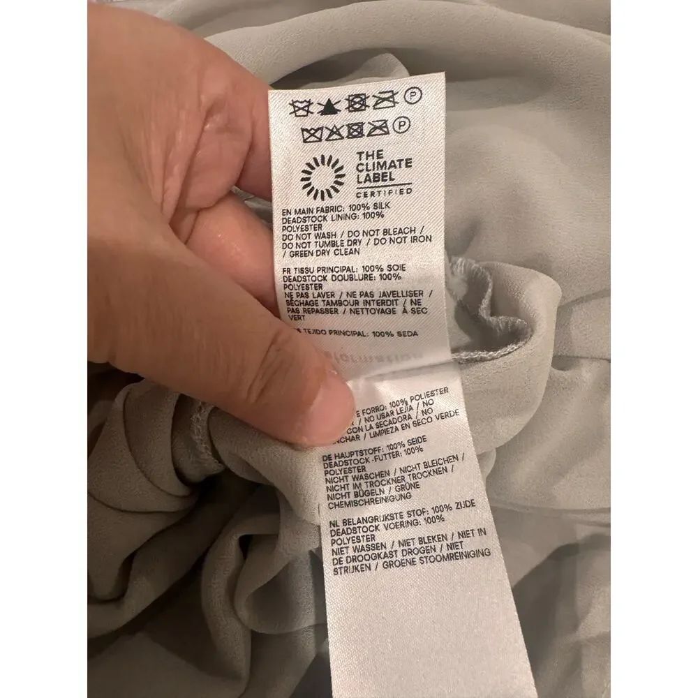 reformation anaiis silk dress Moonlight US4 - Picture 10 of 10